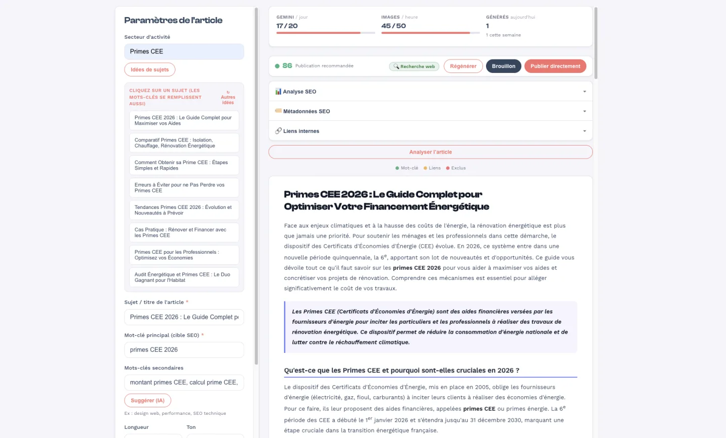 Aperçu du site Ardila